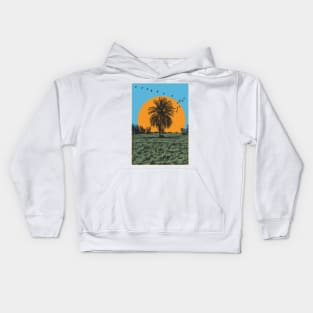 Date Palm Tree Graphic Art Kids Hoodie